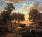 paulus potter Cows in a meadow near a farm oil painting picture wholesale